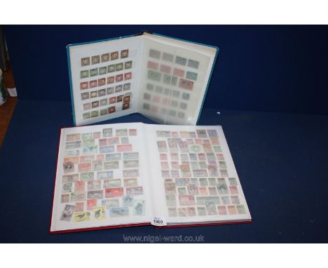 Two Stamp stock books, one with stamps mainly from early period Germany and German states: Danzig, Saar etc, and the other wi