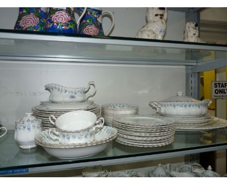 A Royal Albert 'Memory Lane' Dinner service including twelve dinner plates, eleven side plates, nine bowls, gravy boat and sa