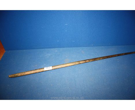 A bone Whip shaft, lacking finials, possibly whalebone 19th c. 84 cm (34") long approx.