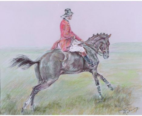 Franco Matania (1922-2006) British.Out Hunting, Watercolour and Pastel, Signed, 14” x 17”.  