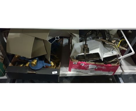 Two boxes of lighting&nbsp;including mainly wall lights&nbsp;