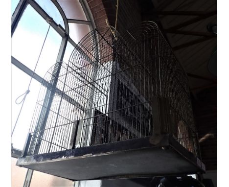 A VINTAGE BIRD CAGE in the form of 'Crystal Palace'