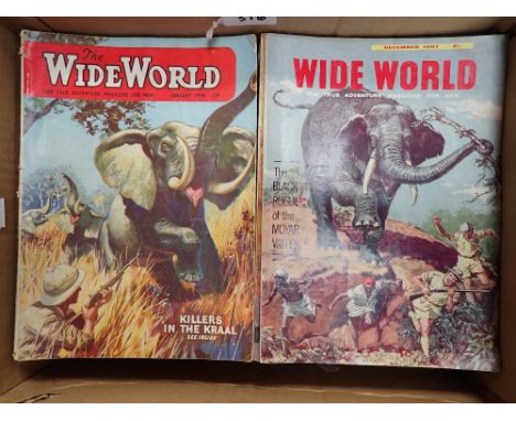A COLLECTION OF VINTAGE,'THE WIDE WORLD' MAGAZINE, from Jan 1959-Nov 1963 (40)