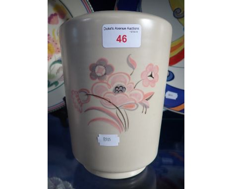 POOLE POTTERY TRADITIONAL VASE, shape 695, decorated with a sprig of flowers on an off-white ground, impressed marks, 19.5cm 