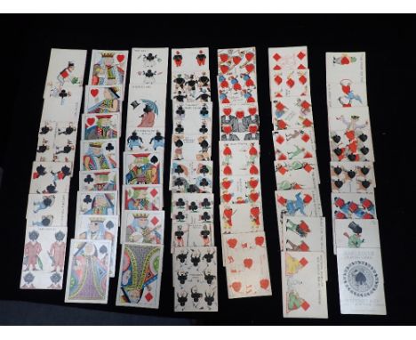 A COLLECTION OF 'TIFFANY &amp; CO' HARLEQUIN PLAYING CARDS, circa 1900, complete set (note a hole in one card)