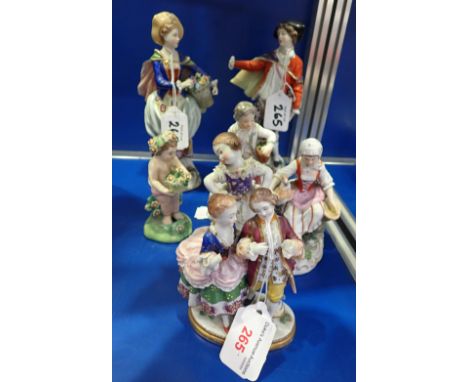A COLLECTION OF CONTINENTAL CERAMIC FIGURES