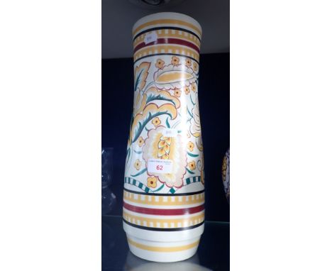 POOLE POTTERY: A LARGE VASE, decorated in the ZB pattern, painted and impressed marks, 39.5cm high