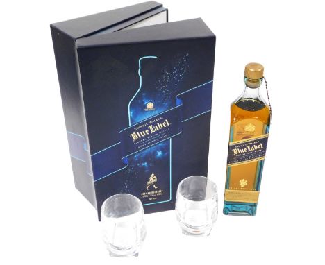 A Johnnie Walker Blue Label 200th Anniversary box set, limited edition, comprising a 70cl bottle of blended Scotch whisky, bo