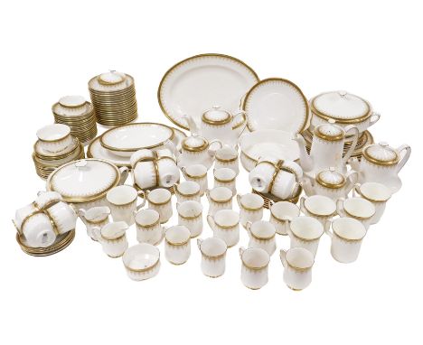 A Paragon porcelain Athena pattern dinner, tea and coffee service, including a pair of vegetable tureens and covers, graduate