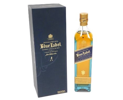 A bottle of Johnnie Walker Blue Label Blended Scotch whisky, 70cl, bottle number IA259058, boxed.