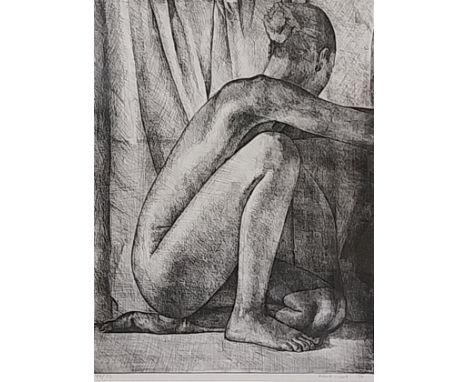 Mark Clark (b.1959), two signed and dated limited edition etching on paper of female nudes. One artist's proof dated 1996, an