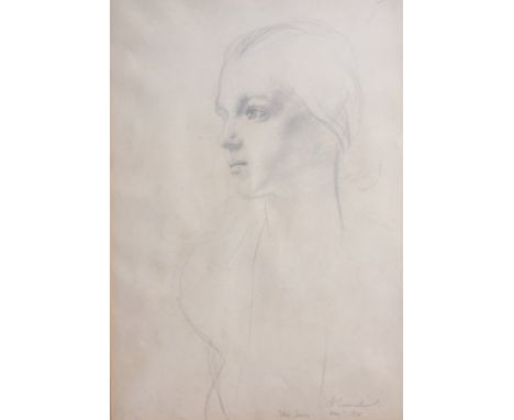 Alfred Kingsley Lawrence, R.A., R.P. (British, 1893-1975):'Vera Jones', portrait of a young lady, pencil study, signed lower 