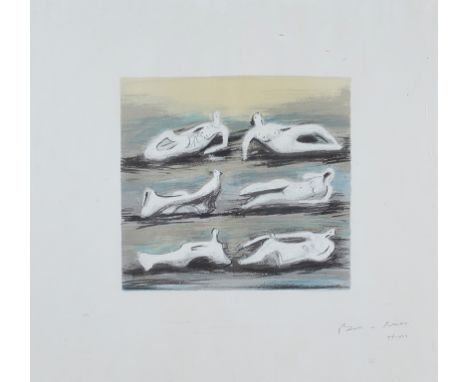 Henry Moore O.M., C.H.. (British, 1898-1986):Figural studies, lithograph, hand signed with initials & inscribed in pencil low