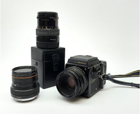 'Zenza Bronica SQ-B' camera fitted with 'Zenza Bronica Zenzanon-PS 1:28 f=80mm' lens, 'Zenza Bronica Zenzanon-PS 1:4 f=150mm'