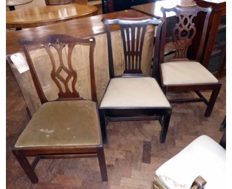 Three similar Chippendale style dining chairs No condition reports for this sale.