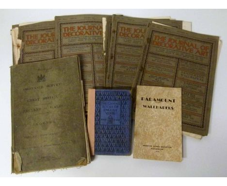 1936 Paramount wallpaper booklet 0.5 indexes 1/2500+6", 8 journals of decorative art, 1925 &1936, book two of the carfax book