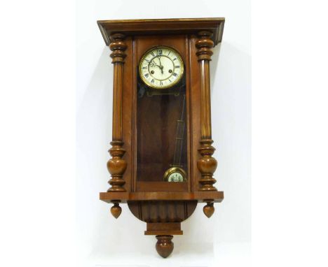 Victorian walnut 8-day wall clock. No condition reports for this sale.