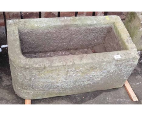 Sandstone trough 78 x 39 x 37cm. No condition reports for this sale.