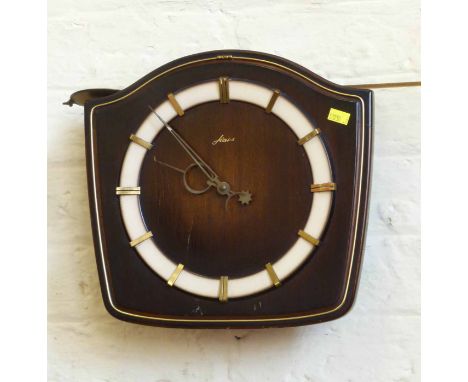 1950's Kald 8-day American style wall clock. No condition reports for this sale.