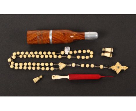 Stanhopes - five, comprising a bottle form three piece novelty pipe - Souvenir de Jerusalem (Vue Generale de Jerusalem), 14.5