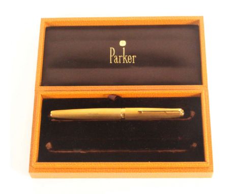 VINTAGE EXTREMELY RARE 18K SOLID GOLD PARKER PREMIER FOUNTAIN & BALL PEN  SET NOS