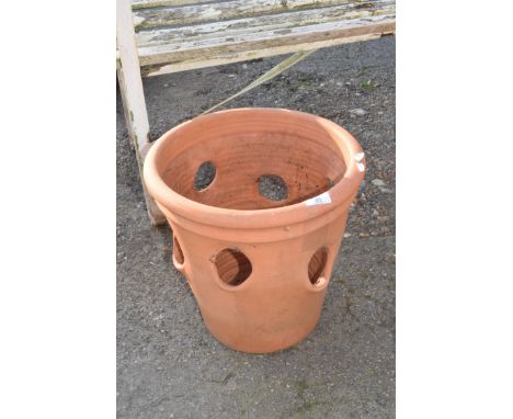 TERRACOTTA STRAWBERRY PLANTER, HEIGHT 35CM