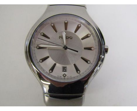 Gents Rado Diastar Switzerland wristwatch, the circular dial set with date aperture, with original box and paperwork - never 