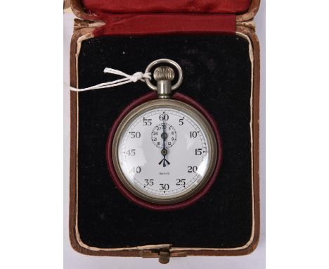 A WM military stop watch,  makers name “Smith” and broad arrow to dial, case marked “1/5 Sec 5CF100” broad arrow “6B.539 2951