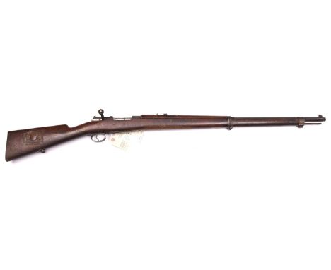 A de-activated Boer 7.9mm Mauser Model 1898 bolt action rifle, number 7120, by Deutsche Waffen und Munitionsfabriken, Berlin,