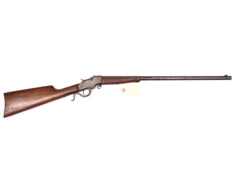 A .,25” rimfire Stevens Favorite take down falling block underlever rifle,  number 18525, 36½” overall, round barrel 22” mark