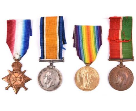 WWI single medals:  1914-15 star (T4-041460 Dvr T Gray ASC); BWM (Ply 12025 Pte A.R. Goddard RMLI, last numeral corrected); V