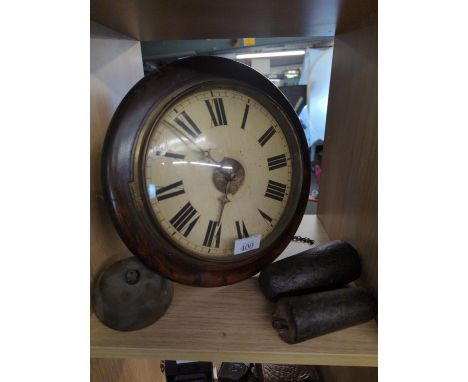 Wall clock with pendulums, face diameter 30 cms 