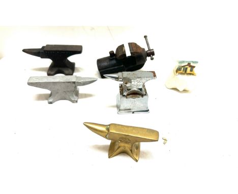 Selection of vintage and later anvils 
