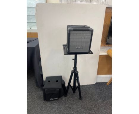dj-tech cube 50 portable speaker and stand 