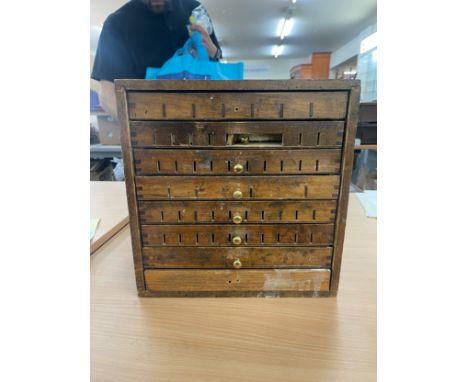 8 Drawer vintage multi drawer measures approximately 