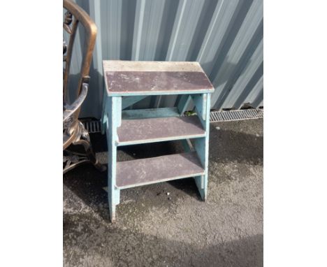 Vintage outdoor step ladders/ plant stand 
