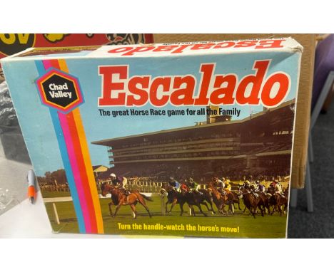 Vintage Chad Valley Escalado horse racing game in original box 