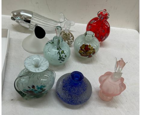 Selection of vintage and later scent bottles 