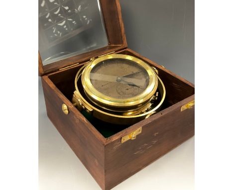 A reproduction marine chronometer no. 1078, the silvered dial inscribed Victor Kullberg, 'Maker to the Admiralty, to H M the 