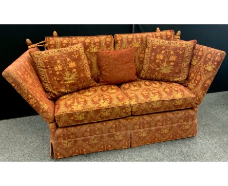 A Knole sofa, 95cm high (49cm to seat) x 194cm wide x 92cm deep. 