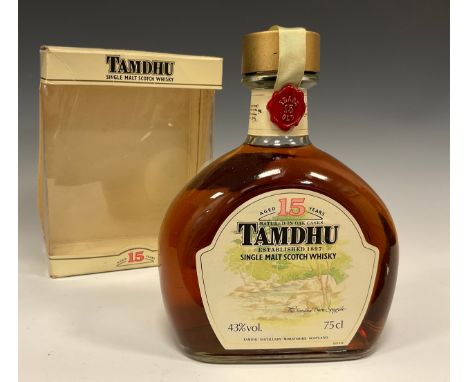 Whisky - Tamdhu 15 year aged single malt Scotch whisky, 1980s bottling, 43% vol, 75cl, boxed (1 bottle) 