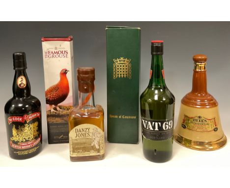 Whisky - Vat 69, 1960s, blended Wm Sanderson &amp; Son Ltd;  House of Commons No1, Scotch, 40% vol, 70cl, (low shoulder level