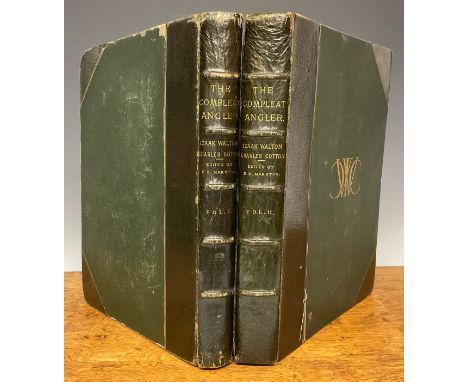 Antiquarian books - The Compleat Angler, in two volumes, Lea and Dove edition, the 100th edition of The Compleat Angler, or, 