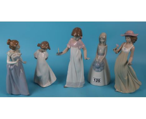 4 Lladro Nao figurines &amp; another