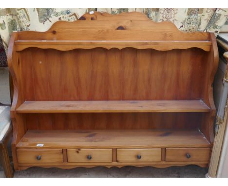 Pine shelf unit - Approx 130cm x 120cm