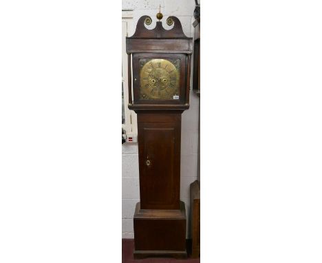 Georgian brass faced long case clock