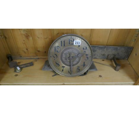 Early brass clock works