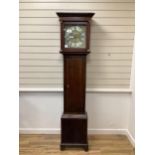 Street & Pyke of Bridgwater. A George III oak and mahogany eight day longcase clock, height 195cm.