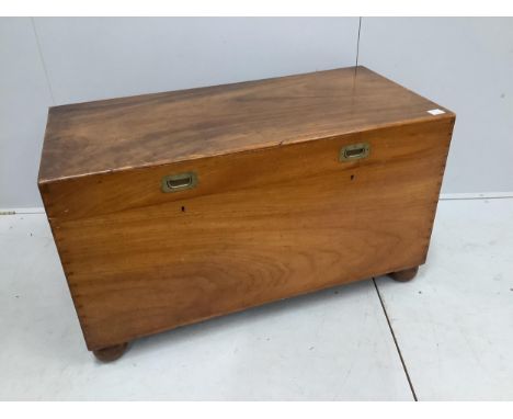 An early 20th century brass mounted camphorwood trunk, width 111cm, height 63cm. Condition - fair to good