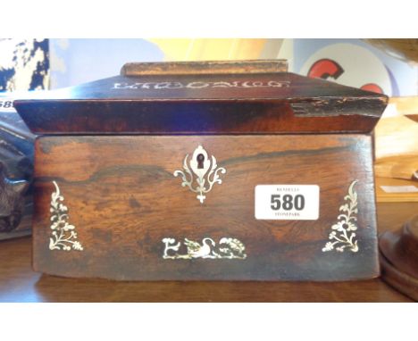 A sarcophagus shaped tea caddy carcass